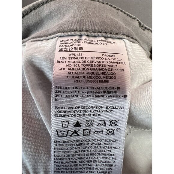 Denizen Jegging Smoke Grey Denim Jeans Women's Size 9-W29 Compression Stretchy - Picture 5 of 16